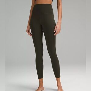 LULULEMON ALIGN 28 INSEAM OLIVE GREEN